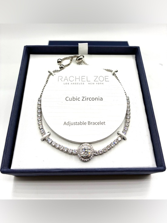 Rachel Zoe Jewelry - Rachel Zoe Silver Cubic Zirconia Adjustable Bracelet